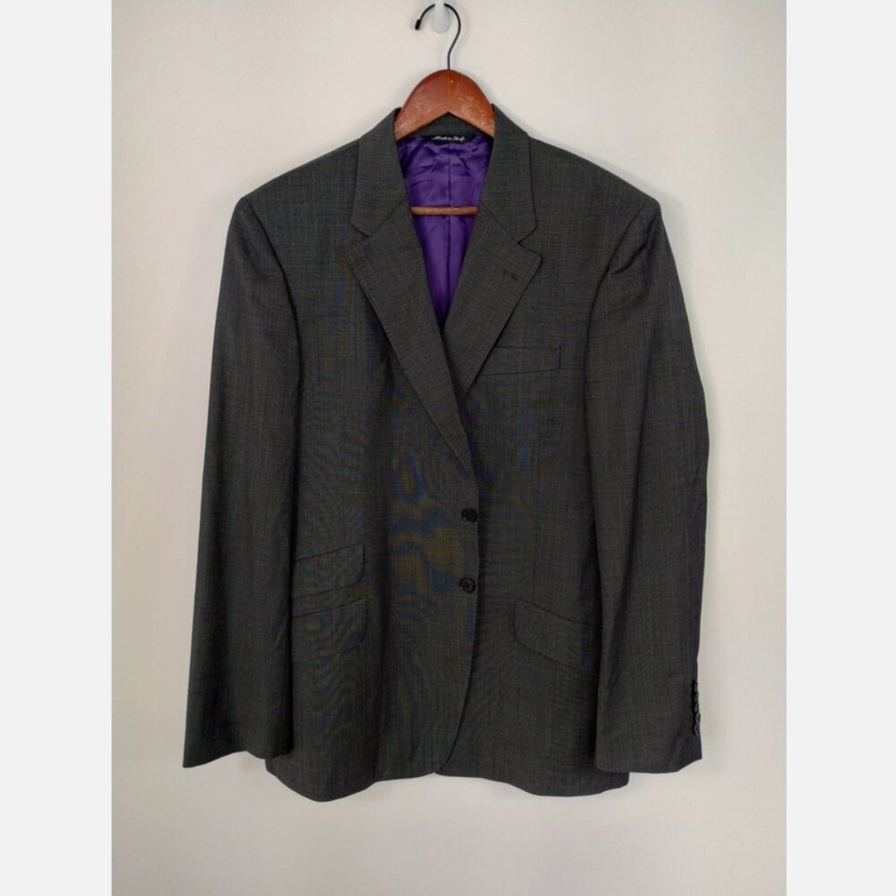 Paul Smith London The Byard Grey Wool Two-Button Blazer Jacket Size 40R